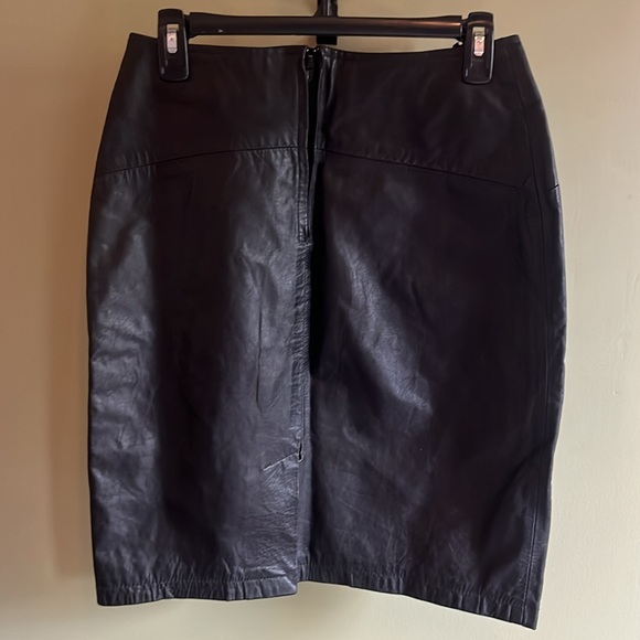 Vintage Limited Express 100% Leather Black Pencil Skirt. Size 9. - Picture 2 of 10